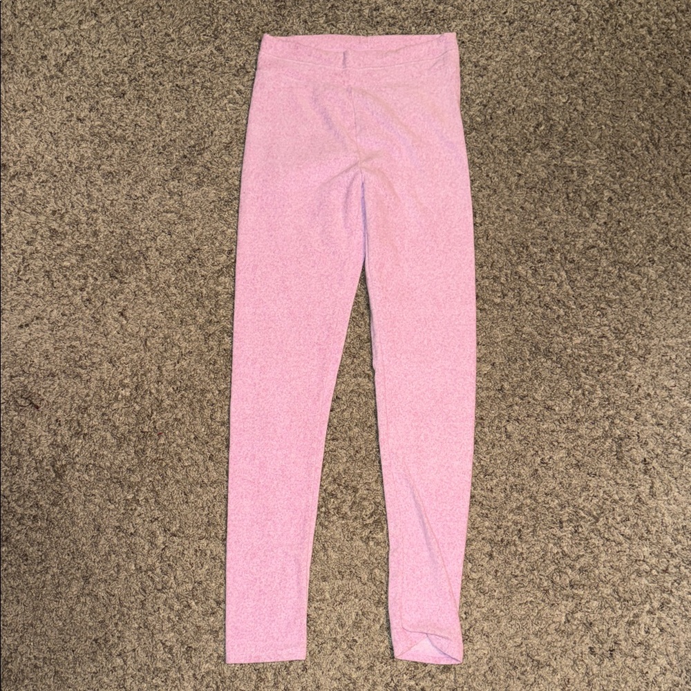 🖤NWOT CUDDL DUDS HEATHER PINK/LILAC FLEECE LEGGINGS SIZE S🖤